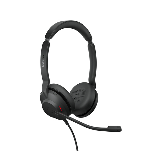 Jabra Evolve2 30 USB-A UC Stereo, Wired, 20 - 20000 Hz, Headset/Headphones, Black