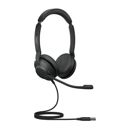 Jabra Evolve2 30 USB-A UC Stereo, Wired, 20 - 20000 Hz, Headset/Headphones, Black