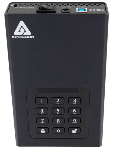 Apricorn Aegis Padlock DT 2TB encrypted HDD for secure data storage