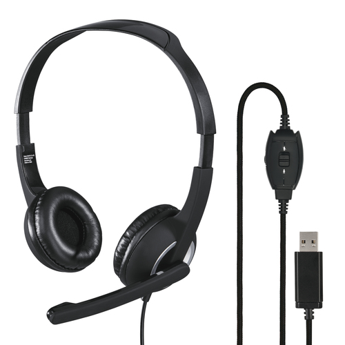 Hama (HS-USB250), Wired,  20 - 20000 Hz, Headset/Headphones, Black