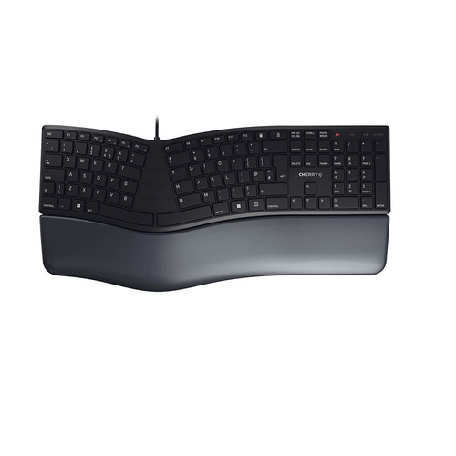 CHERRY KC 4500 ERGO ergonomic full-size keyboard USB UK QWERTY black