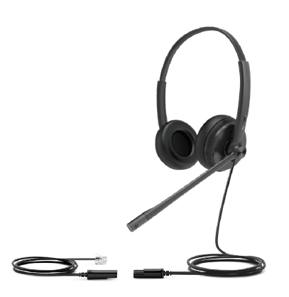 Yealink (YHS34-DUAL), Wired, 20 - 20000 Hz, Headset/Headphones, Black