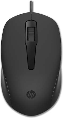 HP 150 Wired Mouse, Ambidextrous, Optical, USB Type-A, 1600 DPI