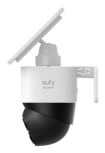 Eufy SoloCam S340 bulb camera showing night vision recording in backyard