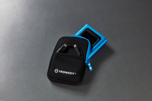 Kingston IronKey 7.68TB USB-C External SSD – AES 256-bit, 230MB/s, Blue