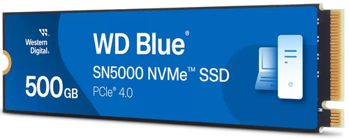 WD Blue SN5000 500GB NVMe SSD – PCIe Gen 4.0, 5000MB/s Read,5.5 Gbit/s Interface