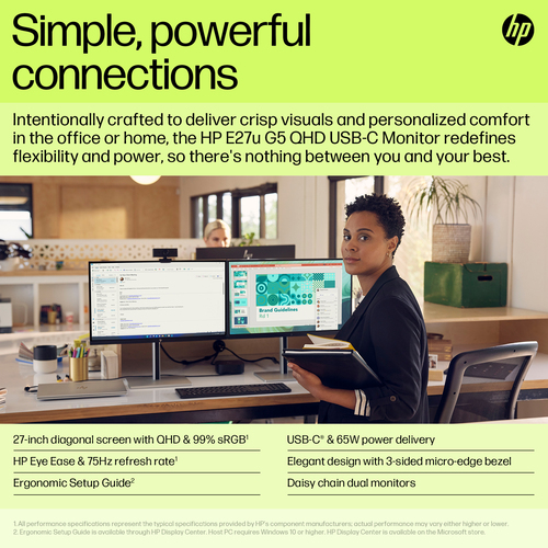 HP E27u G5 QHD USB-C Monitor 27