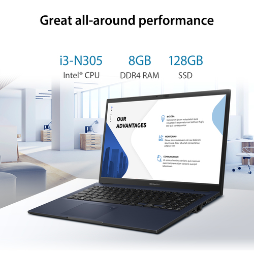 ASUS ExpertBook B1 Intel Core i3 N-series, 15.6" 8 GB, 128 GB