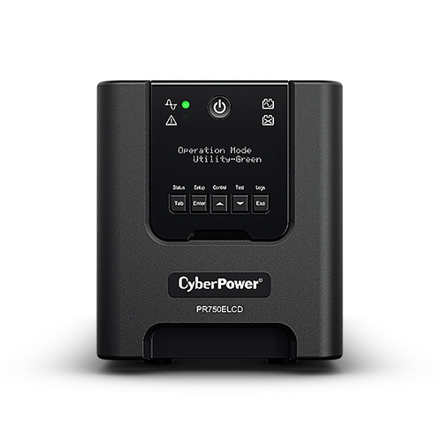 Professional 0.75 kVA CyberPower UPS protecting servers and network devices