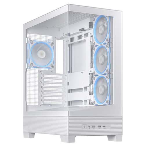 ASUS A31 Plus TG ARGB WHITE, ATX, micro ATX, Mini-ITX, Midi Tower Case