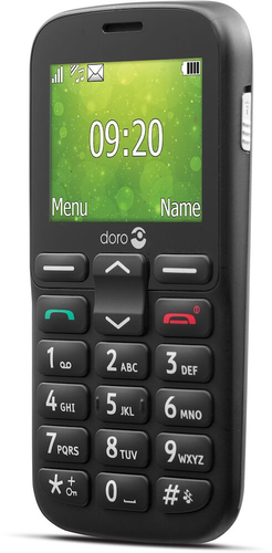 Doro 1380, Mobile Phone, Bar, Dual SIM, Black