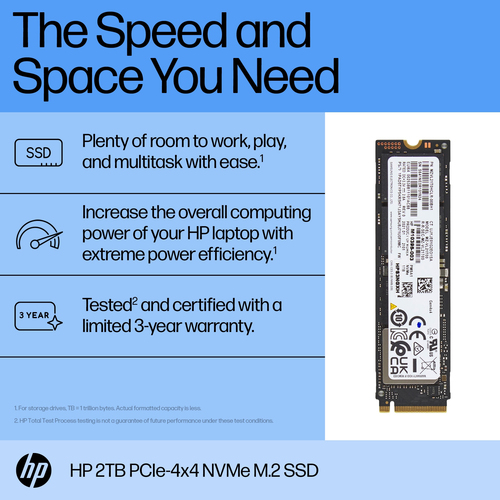 HP 2TB PCIe 4.0 x4 NVMe M.2 SSD – Ultra-Fast 7000MB/s, High-Performance Storage