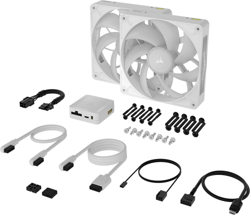 Corsair iCUE LINK RX140 MAX RGB, Fan, 14 cm, 300 RPM, 1600 RPM, White
