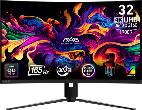 MSI MAG 321CUP QD-OLED 31.5" 3840 x 2160 pixels HD QD-OLED Monitor Black