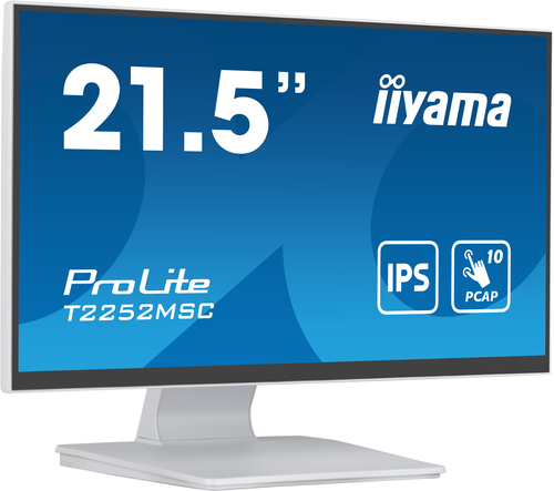 iiyama ProLite T2252MSC-W2 21.5" Touch Monitor on office desk for interactive POS and signage
