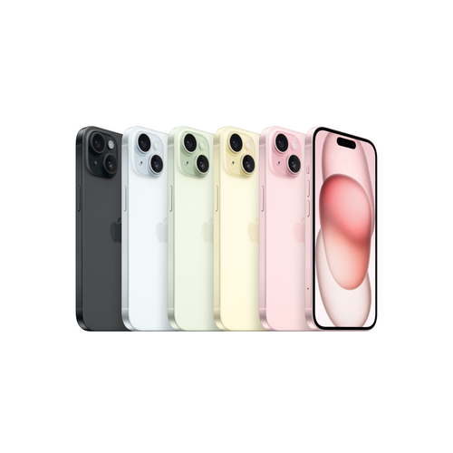 Apple iPhone 15 , 15.5 cm (6.1"), 2556 x 1179 pixels, 512 GB, 48 MP, iOS 17, Black