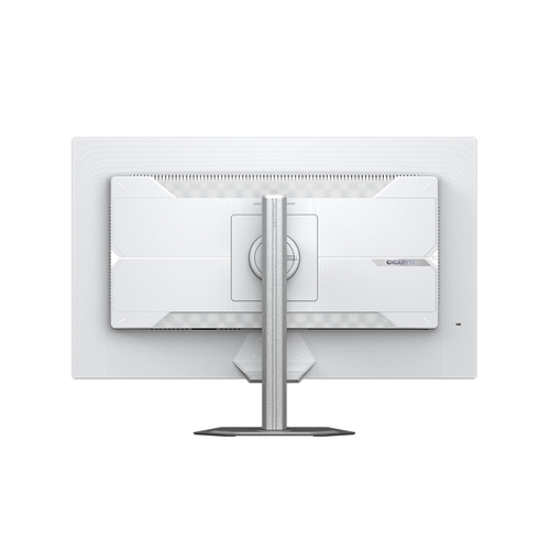 GIGABYTE M27UP ICE 27 inch monitor image showing modern white LED panel