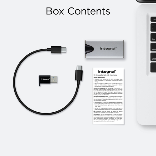 Integral SlimXpress Pro 2 TB, USB Type-C 3.2 Gen 2x2, 2000 MB/s External SSD
