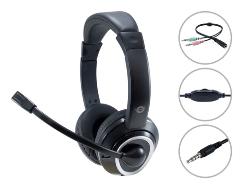 Conceptronic (POLONA02BA), Wired, Gaming, 20 - 20000 Hz, Headset/Headphones, Black