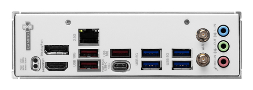 MSI B850M GAMING PLUS WIFI6E rear I/O ports with USB-C, HDMI, and Ethernet