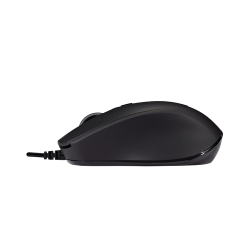 V7 (MU350) USB Wired Pro Silent Mouse, Ambidextrous, Optical, USB/A, 2500 DPI