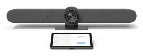 Logitech Rally Bar with Tap IP 4K video conferencing system front view