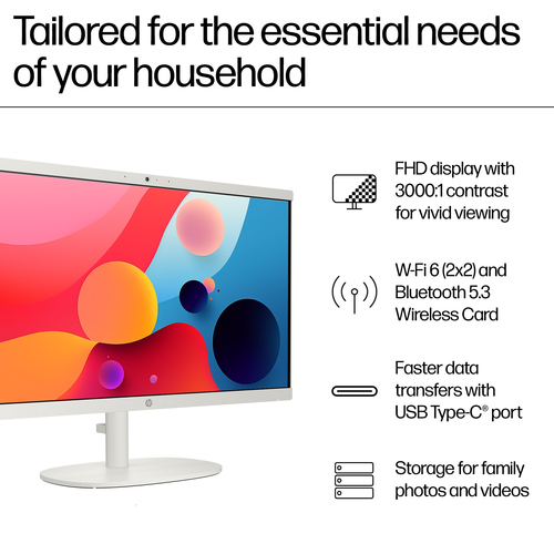 HP 22-dg0007na, 21.4", Intel® Celeron®, 8 GB, 128 GB, Windows 11