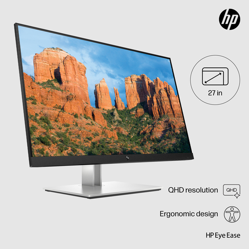 HP E-Series E27q G4, 68.6 cm (27"), 2560 x 1440 pixels, Quad HD, LCD Monitor