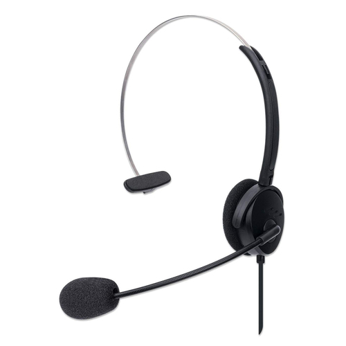 Manhattan (180504) Mono Over-Ear, USB-A for sound/mic, Wired Headset/Headphone