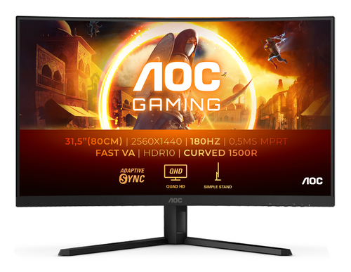 AOC G4 (CQ32G4VE), (31.5"), 2560 x 1440 pixels, Quad HD, LCD Monitor