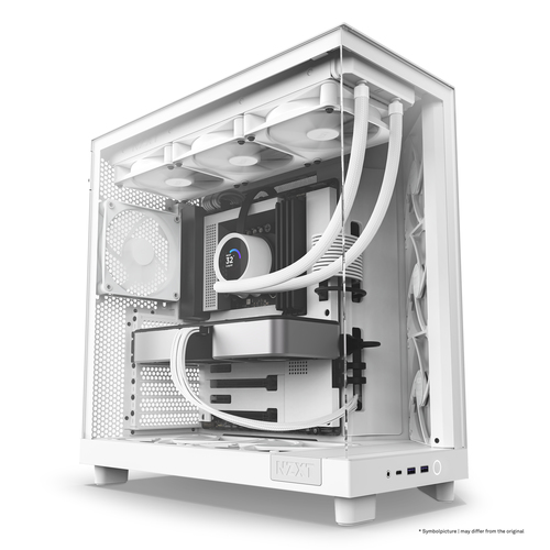 NZXT H6 Air Flow, ATX, micro ATX, MiniITX Steel, Tempered glass, Midi Tower Case