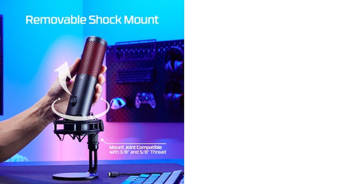 HyperX QuadCast 2S USB Table Microphone 20–20000 Hz Black Wired