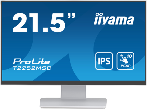 iiyama ProLite T2252MSC-W2 21.5" Touch Monitor side view showing tilt adjustment