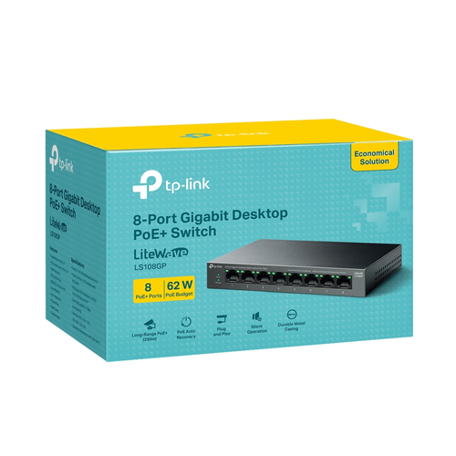 TP-Link LiteWave, 8-Port PoE+, Gigabit Unmanaged Desktop Switch