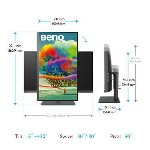 BenQ PD2705U, 27", 3840 x 2160 pixels, 4K Ultra HD, LED Monitor