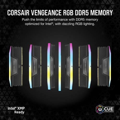 Corsair Vengeance RGB, 32 GB 2 x 16 GB DDR5, 6000 MHz,  DIMM RAM for PC/Server