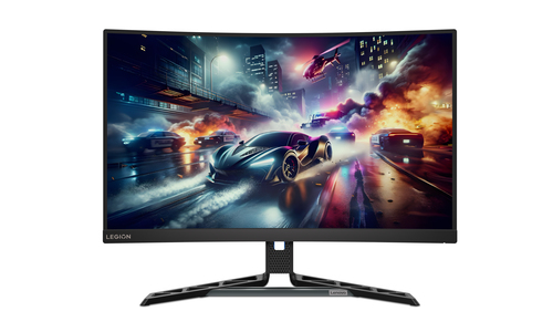 Lenovo R27qc-30 monitor image showing 2560 x 1440 resolution for gaming and work