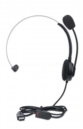 Manhattan Mono On-Ear, USB-A for both sound and mic use, Wired Headset/Headphone