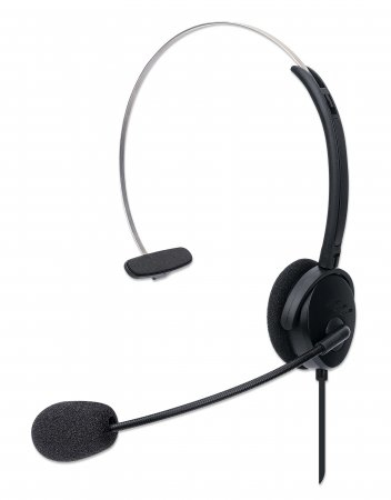 Manhattan Mono On-Ear, USB-A for both sound and mic use, Wired Headset/Headphone