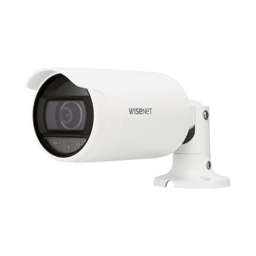 Wired ceiling or wall mount camera with IP66 weatherproof housing and 30 m infrared night vision