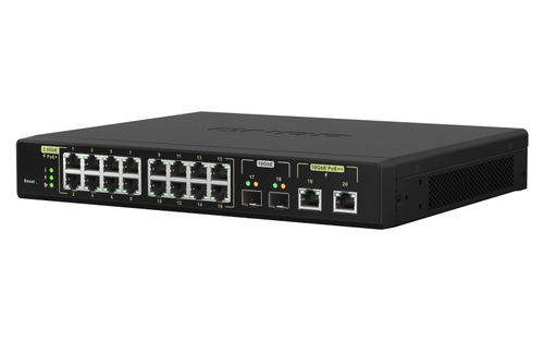 QNAP (QSW-M2116P-2T2S), L2, 2.5G PoE, Managed Network Switch