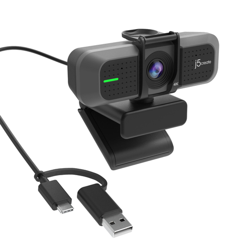 j5create JVU430 8MP 4K Ultra HD USB Webcam – 3840x2160 60fps, Full HD 1080p/720p