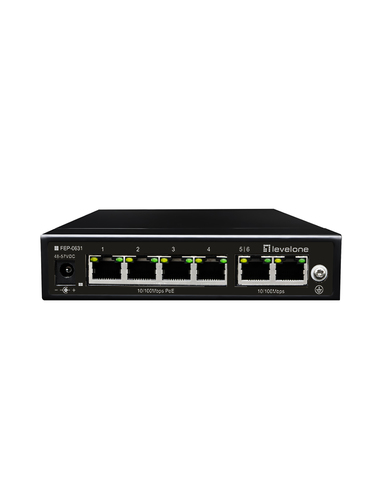 LevelOne (FEP-0631), Fast Ethernet (10/100), PoE, Switch