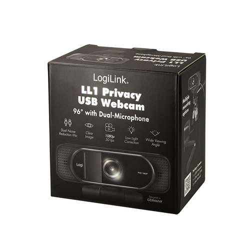 LogiLink UA0381 1080p Full HD Webcam, 30fps, 480p/720p/1080p, M-JPEG/YUY2, 7mm