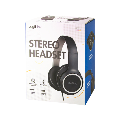 LogiLink HS0053, Wired, 20 - 20000 Hz, Headset/Headphones, Black