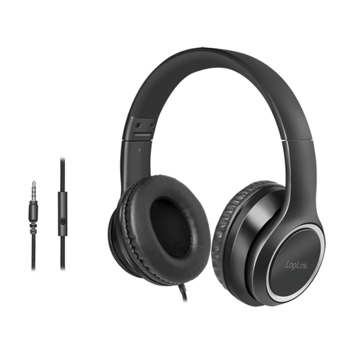 LogiLink HS0053, Wired, 20 - 20000 Hz, Headset/Headphones, Black