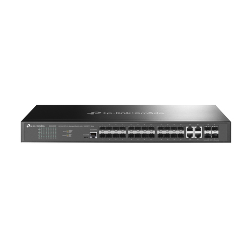 TP-Link Omada, 24-Port SFP L2+, 4 10GE SFP+ Slots, Managed Switch