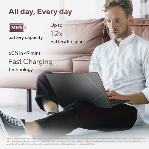 ASUS Zenbook 14 OLED AMD Ryzen AI 7 PRO, 2 GHz 2880 x 1800 pixels, 16 GB, 1 TB