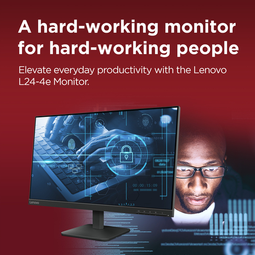 Lenovo 68C2KAC1UK, 60.5 cm (23.8"), 1920 x 1080 pixels, Full HD, LCD Monitor