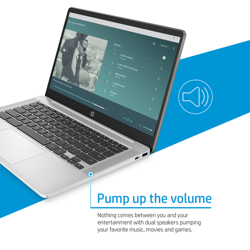 HP Chromebook 14a-nd0002na, AMD 3000 14" 1366 x 768 pixels 4 GB, 64 GB ChromeOS